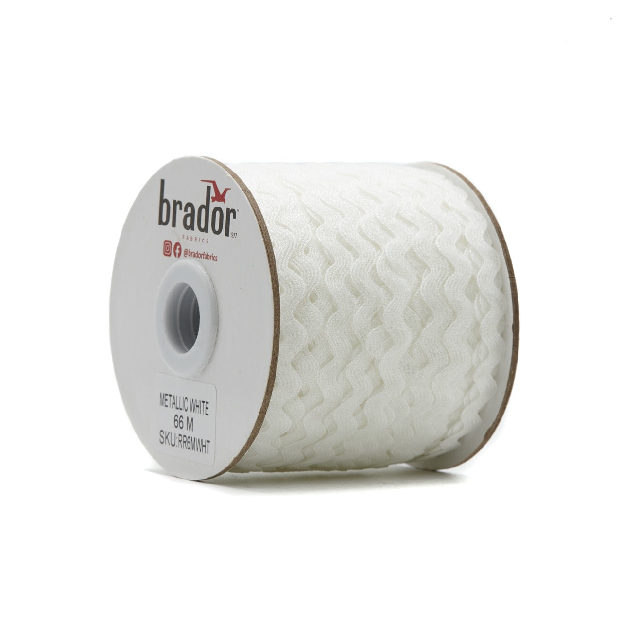 Rik Rak - Metallic White (roll)