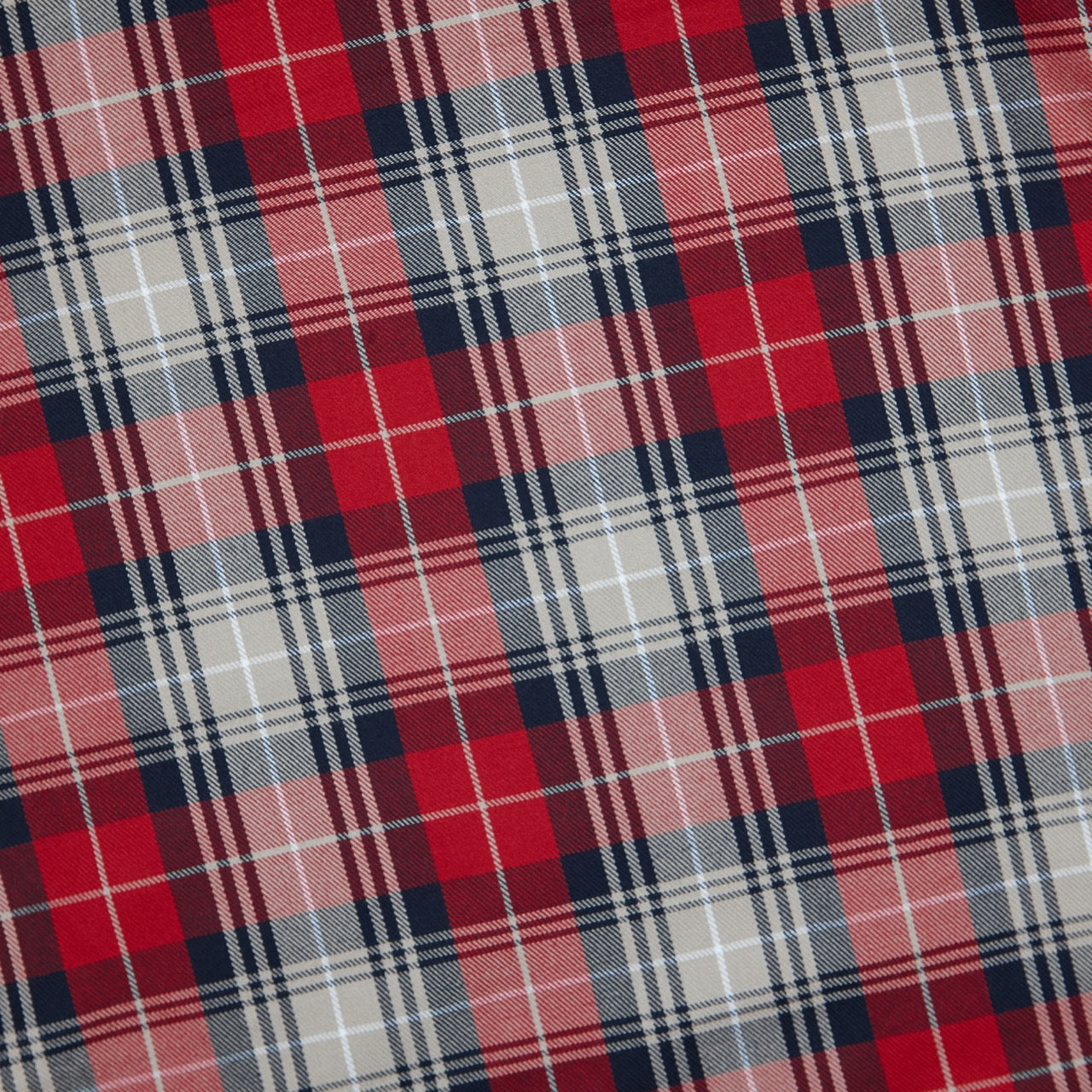 Tartan E - Red, White, Black, Tan (detail)
