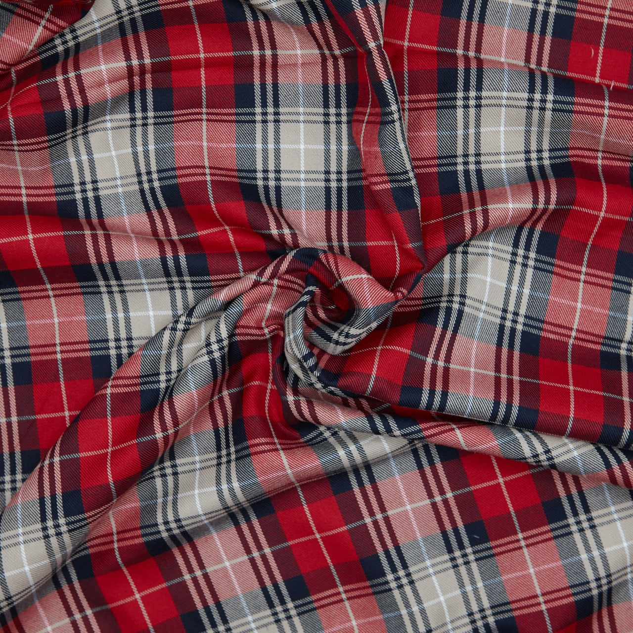 Tartan E - Red, White, Black, Tan