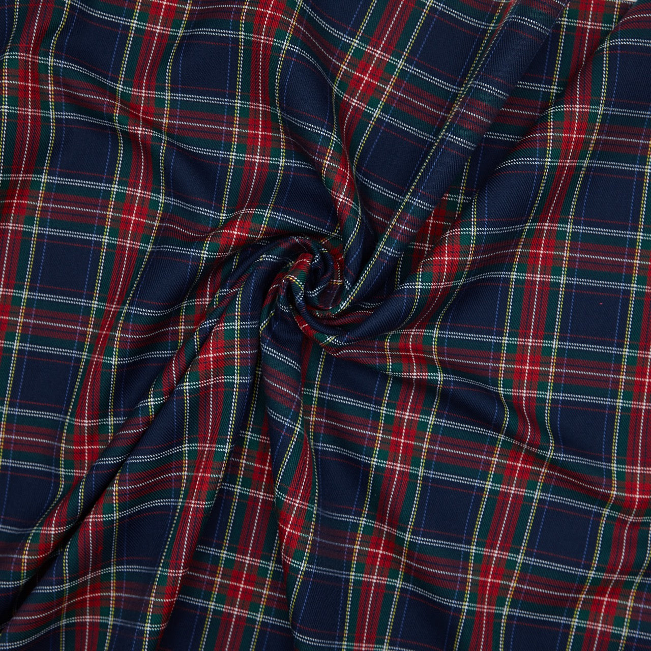 Tartan E - Navy, Red, Green, Yellow, White, Blue
