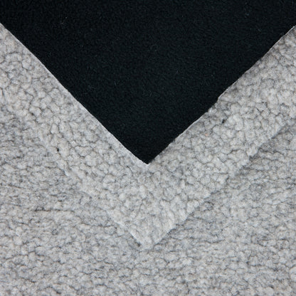 Bonded Sherpa Pile Lining - Stone Grey / Black (detail)