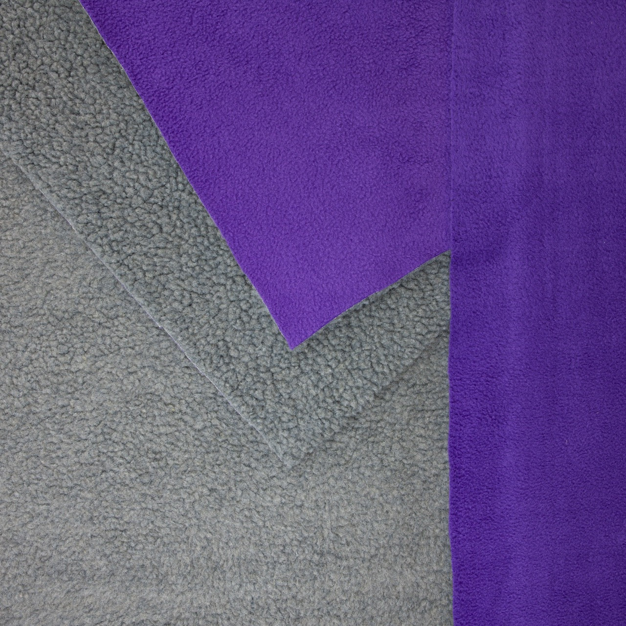 Bonded Sherpa Pile Lining - Pewter / Purple (backing)