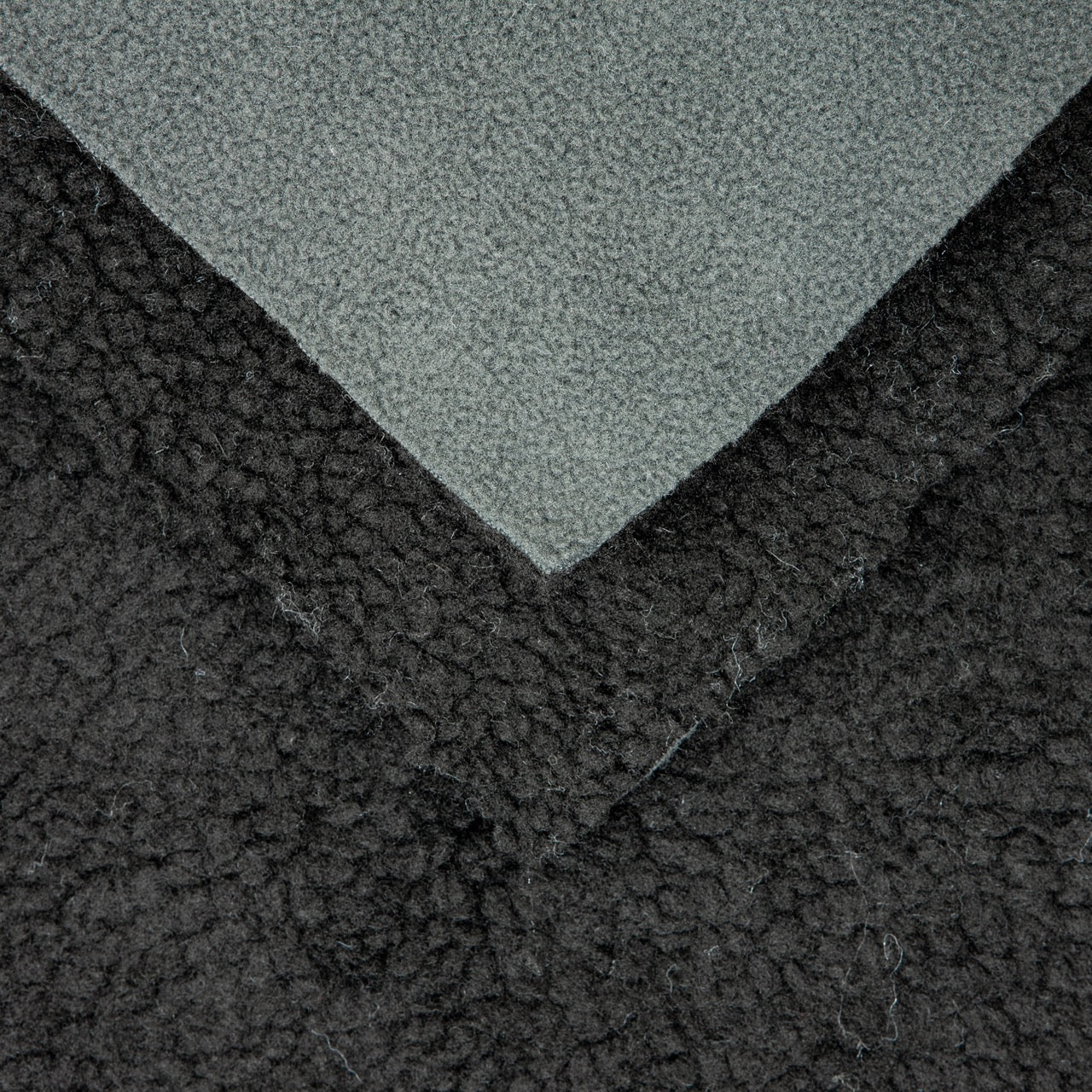 Bonded Sherpa Pile Lining - Black / Charcoal (detail)