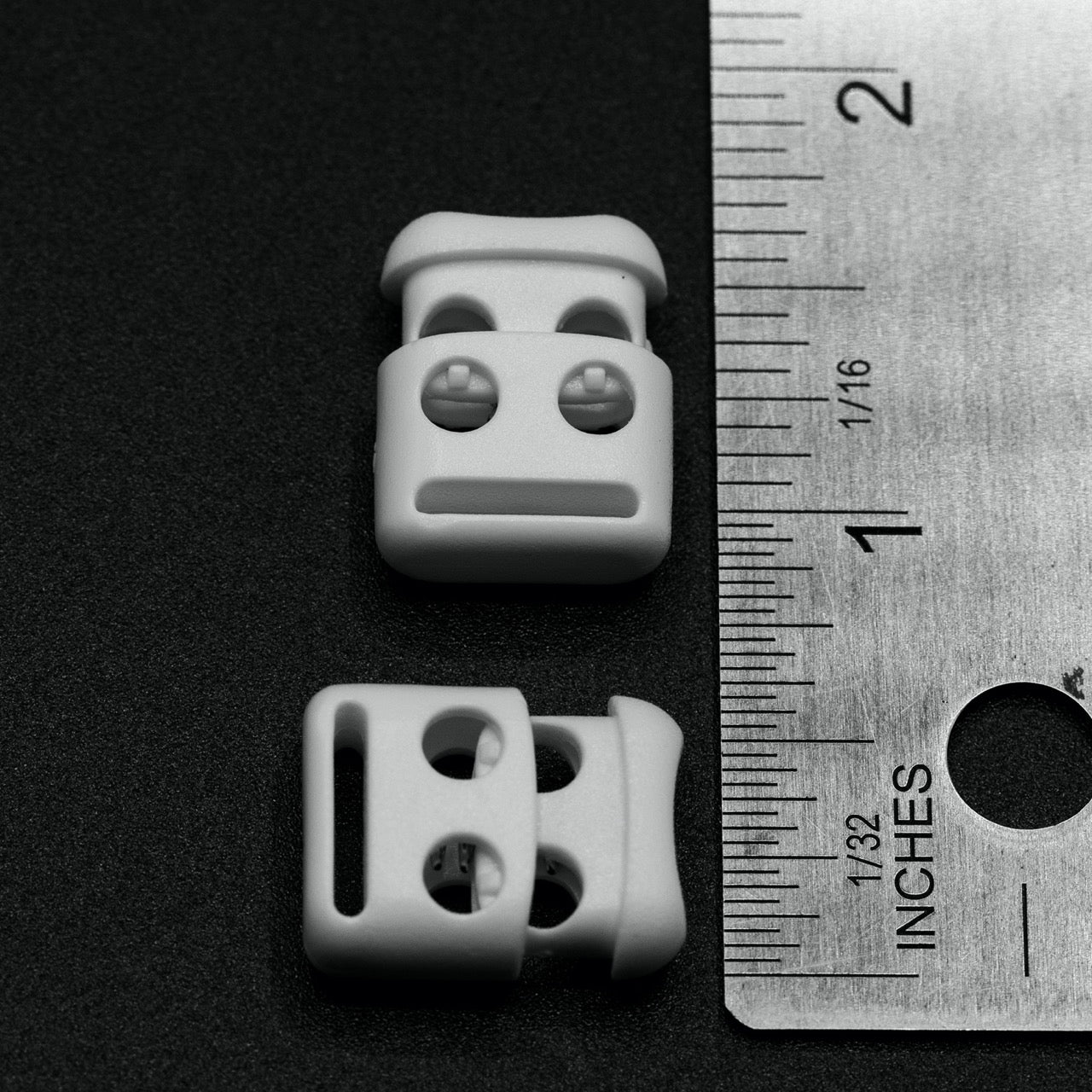 Cord Stoppers - Flat - White (size)