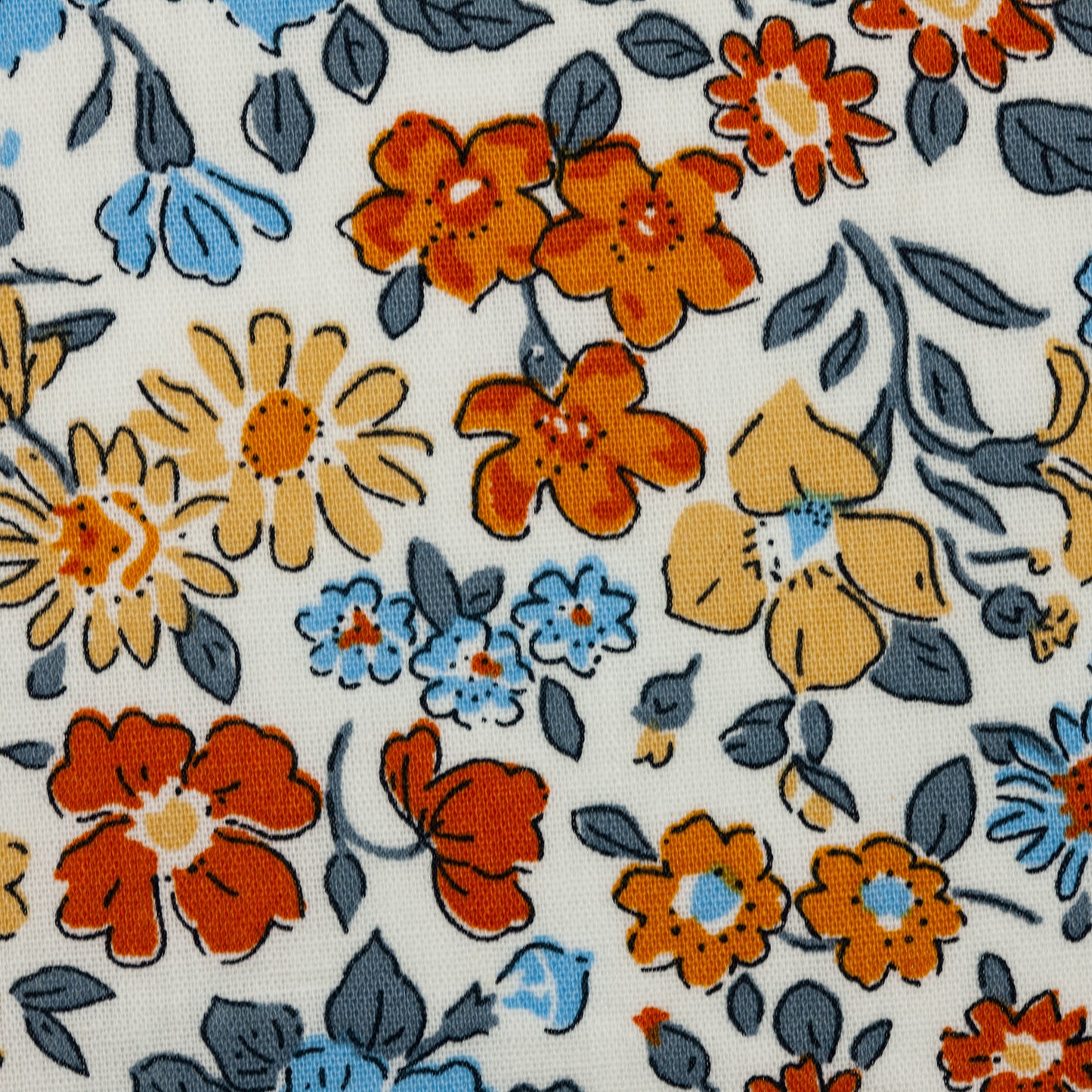 Cotton Floral - Sunset Bloom (detail)