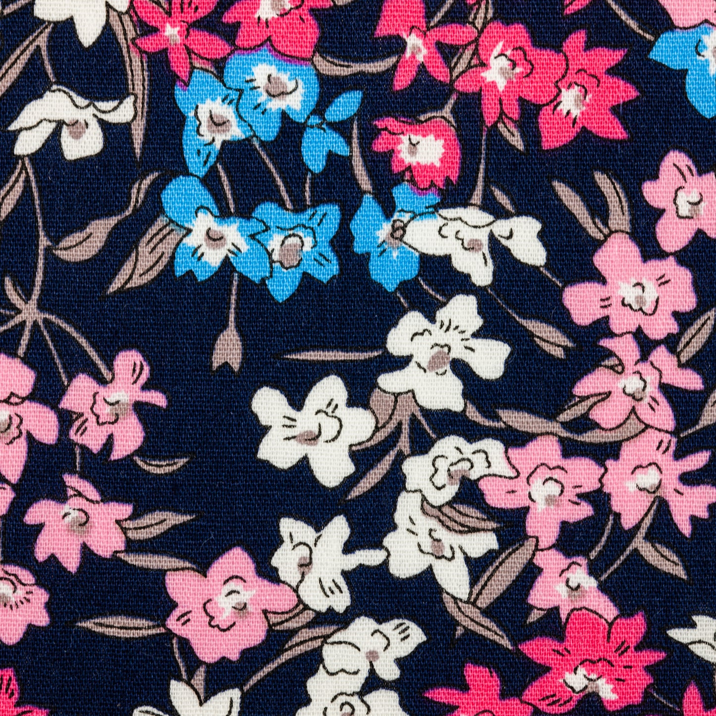 Cotton Floral - Deep Lilly (detail)
