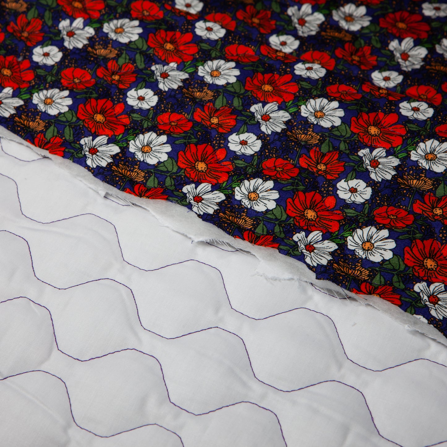 Cotton Quilt - Floral - 6oz - Wild Senna (detail)
