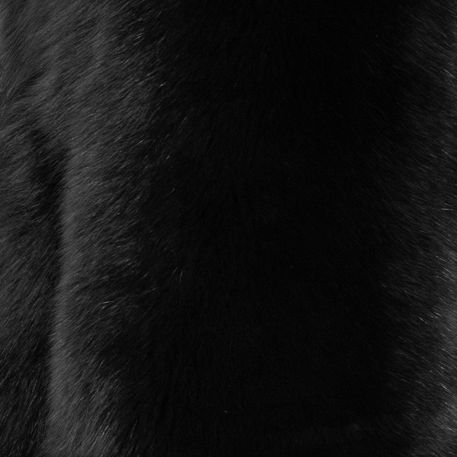 Dyed Norweigan Blue Fox Fur - Black
