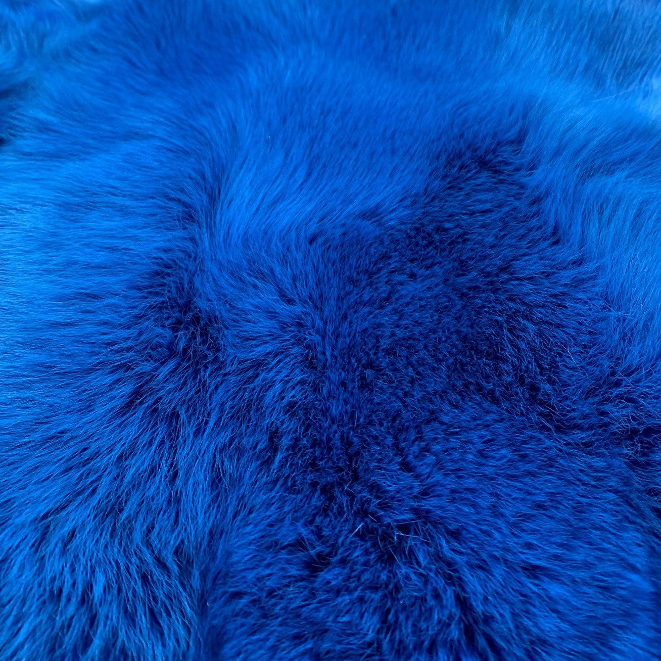 Fourrure de Renard Ombre Teintée - Bleu Royal (Cobalt)