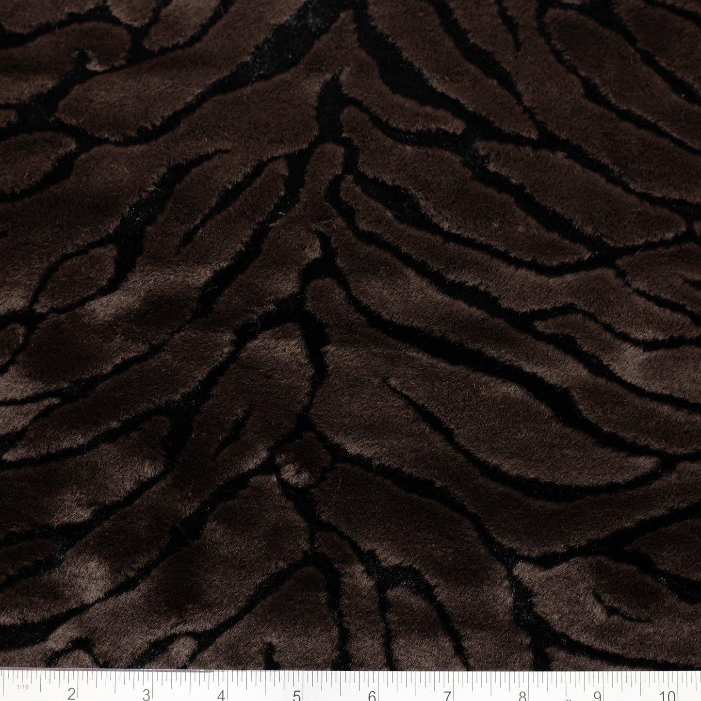 Faux Fur, Brown print, measured