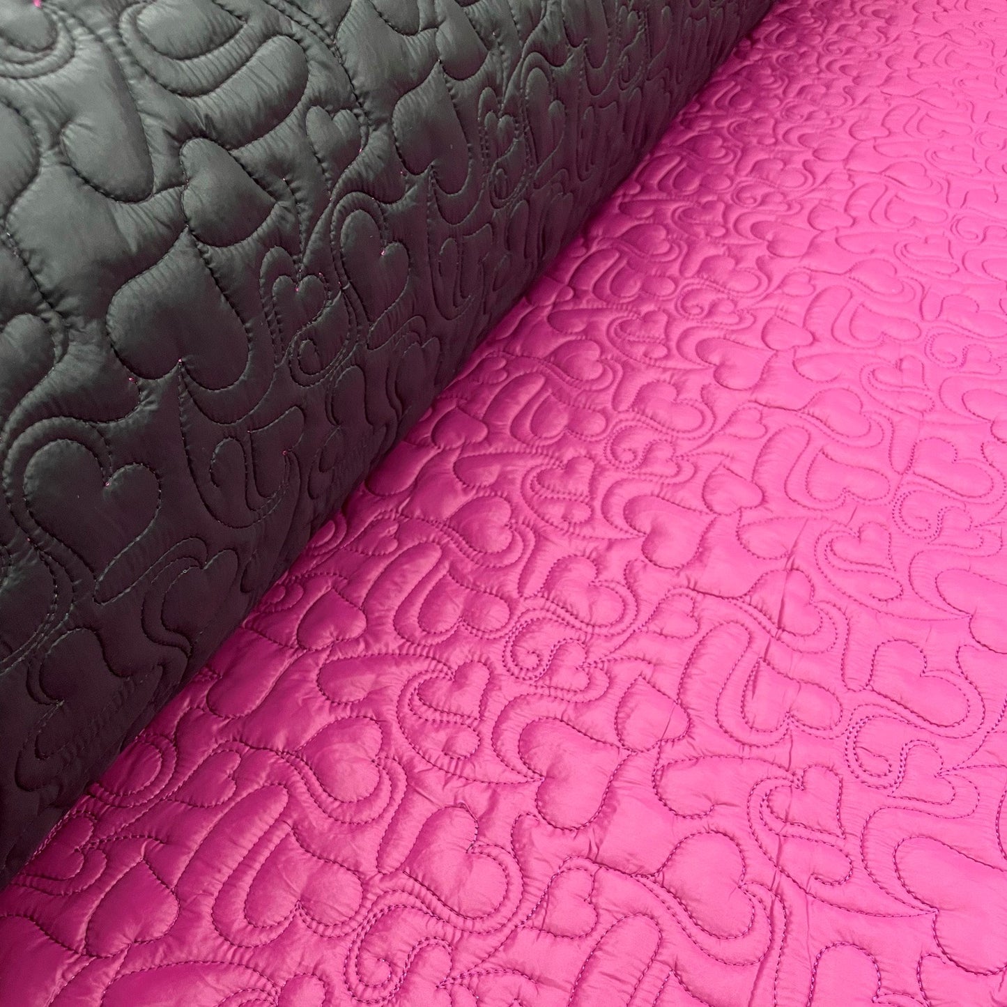 Embroidered Quilt 2-Sided - Hearts