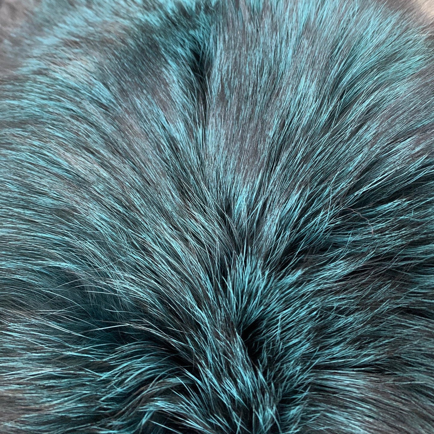 Dyed Indigo Fox Fur - Turquoise