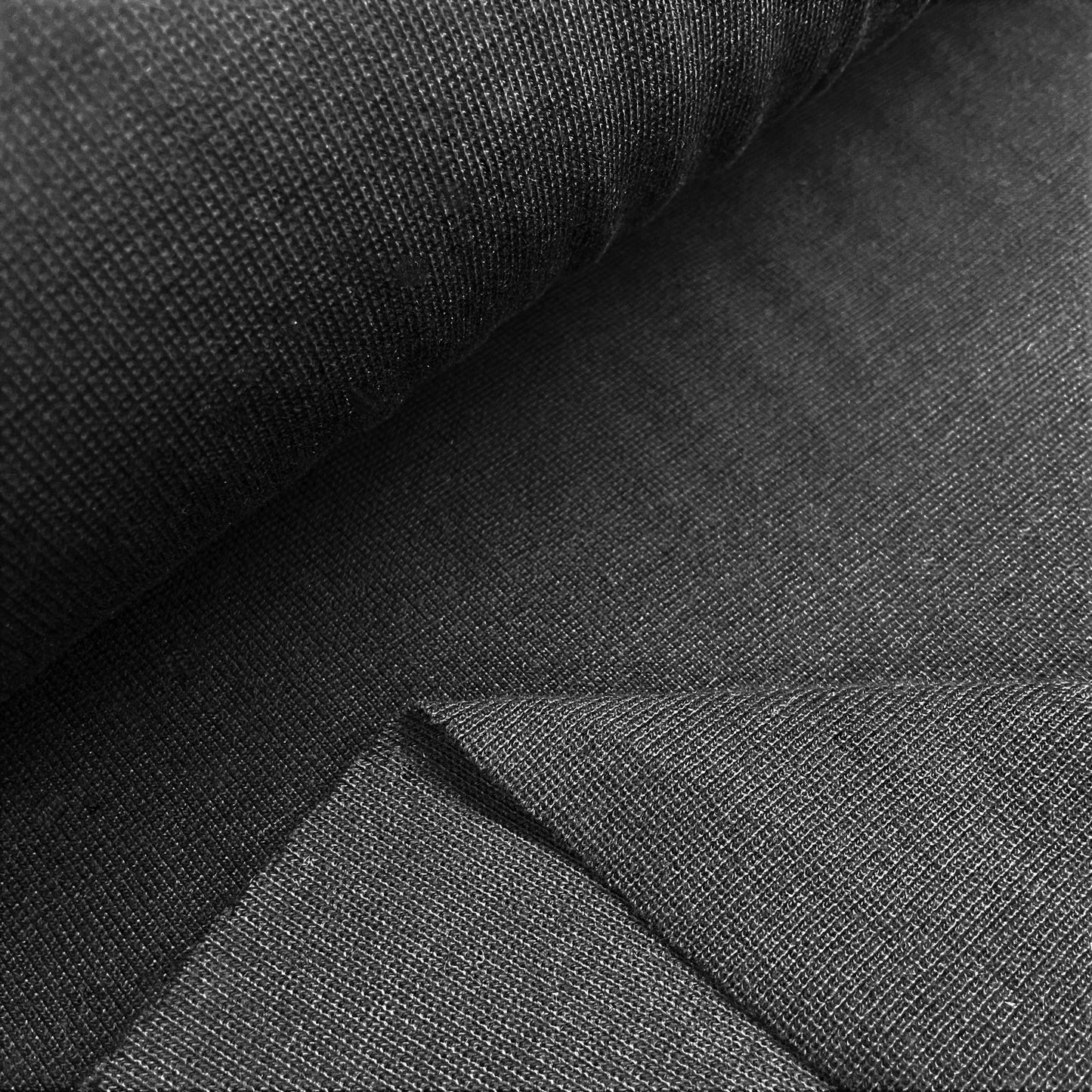 Rib Knit - light - 1x1 - black