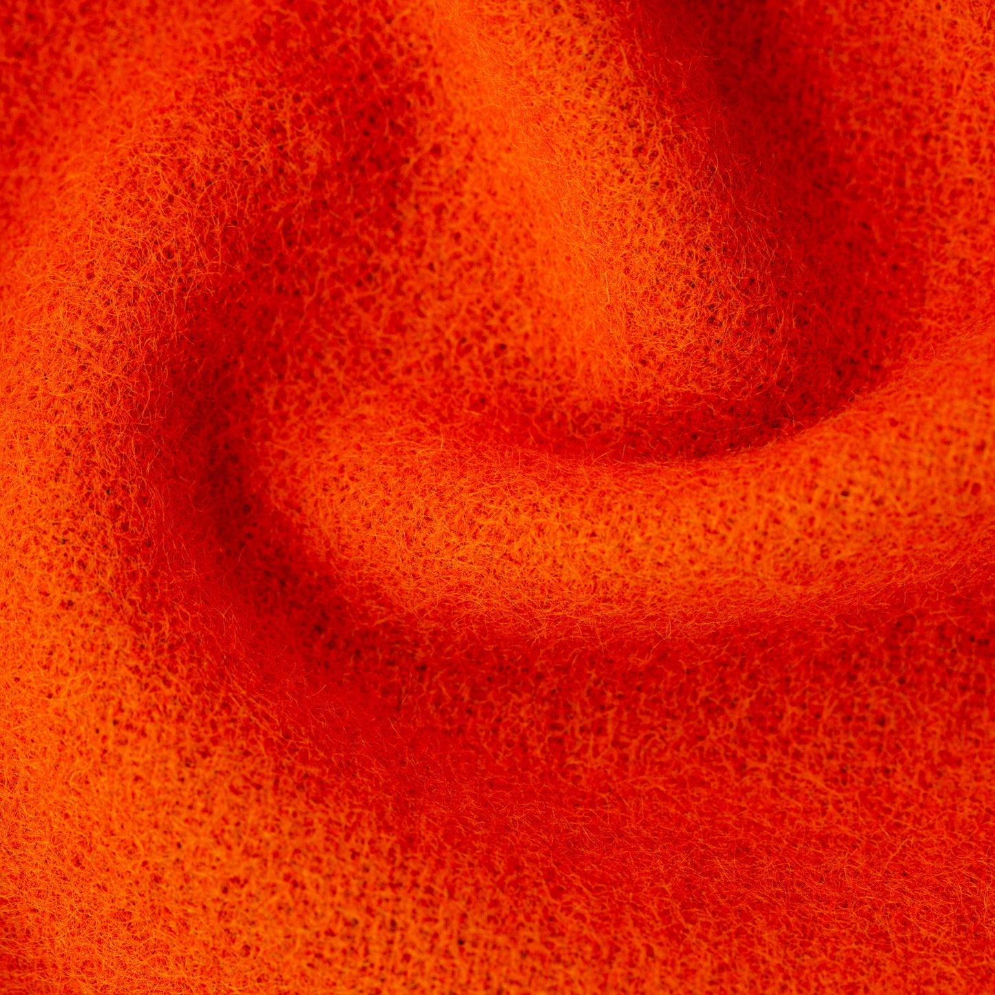 Pure Wool Fluorescent Orange Closeup