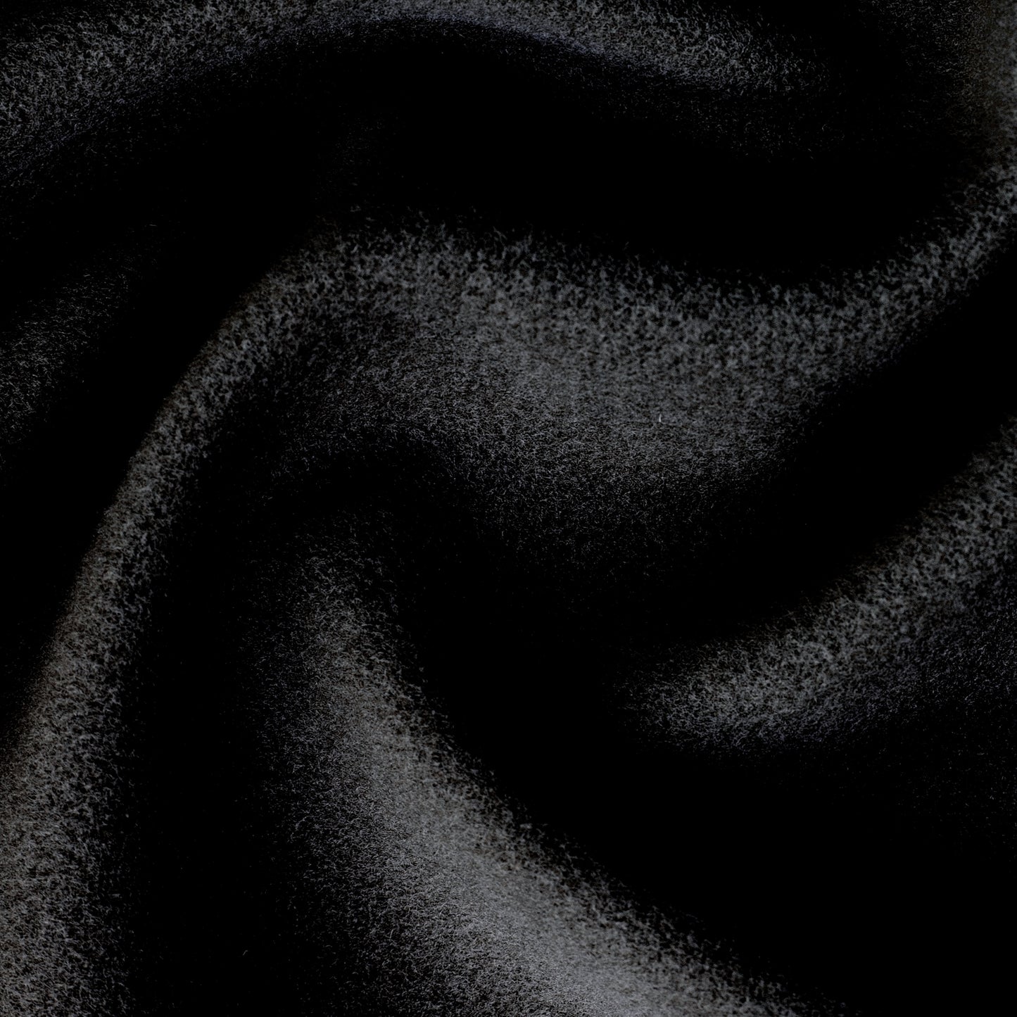 Wool Melton Black (Italian wool)