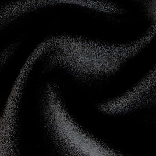 Wool Melton Black (Italian wool)