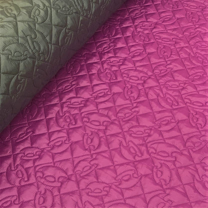 Embroidered Quilt 2-Sided - Ulu - Raspberry