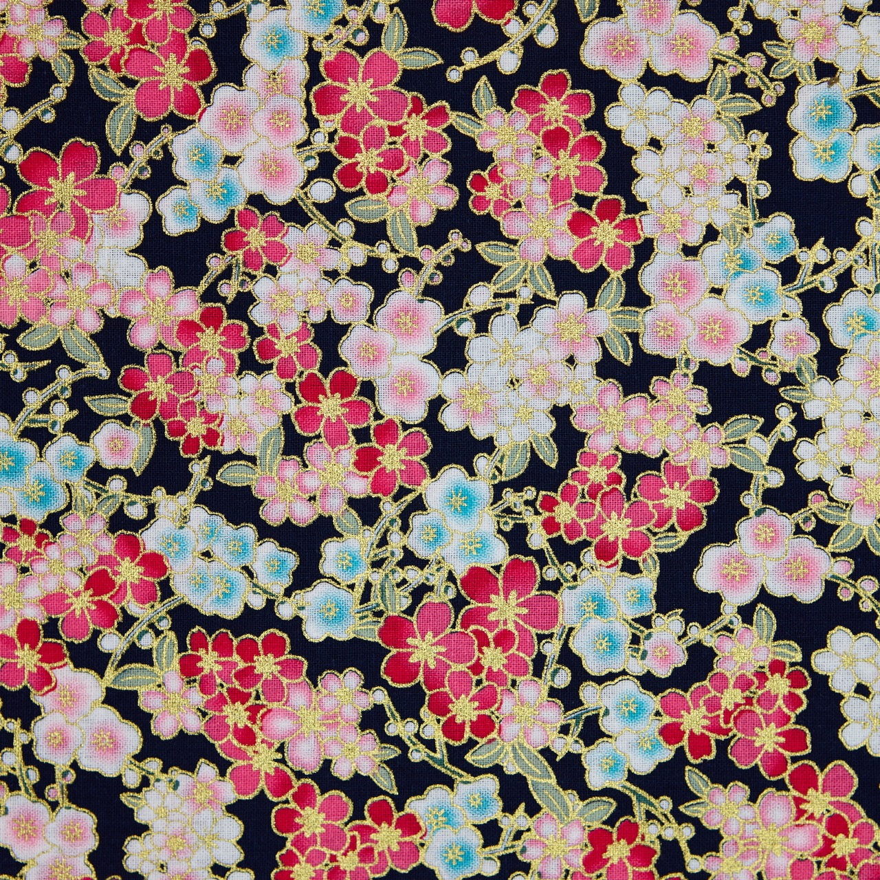 Cotton Metallic - Liberty - Navy (detail)