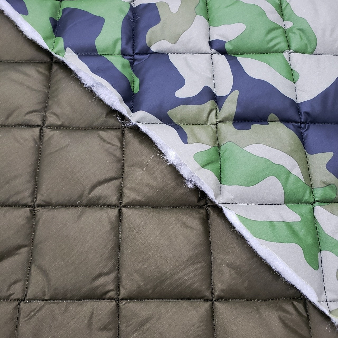 Quilted Arctic Fill™ - 2-Sided, 8oz - Camo - Army Green (side)