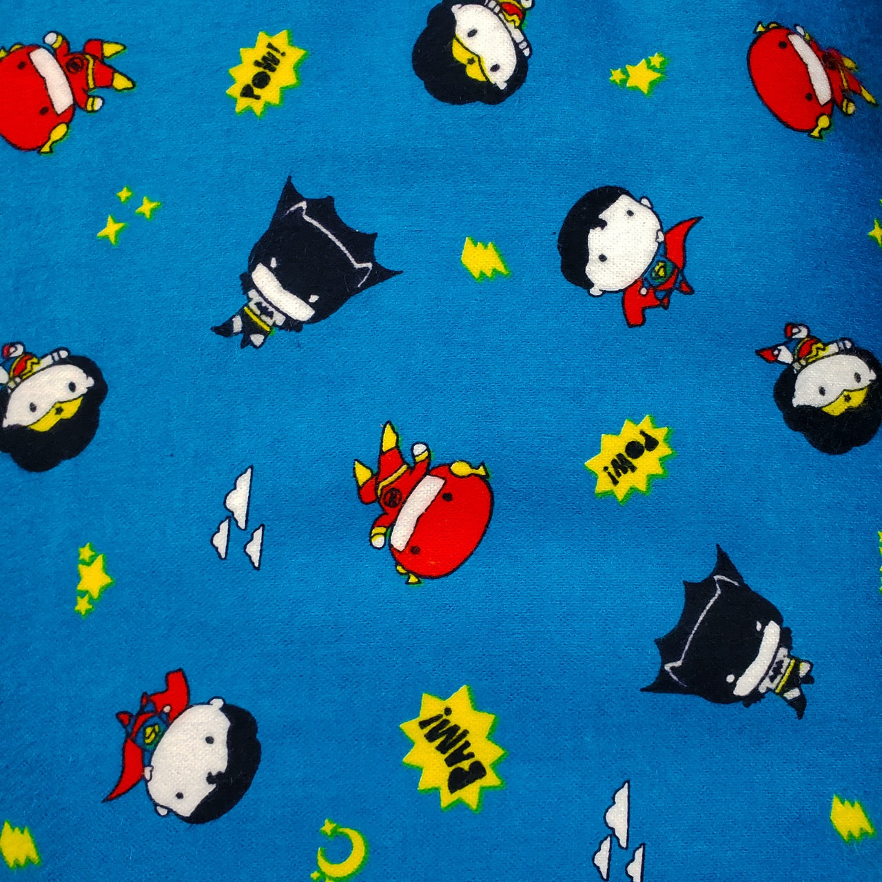 Cotton Print - DC™ - Tiny Heroes (Blue)