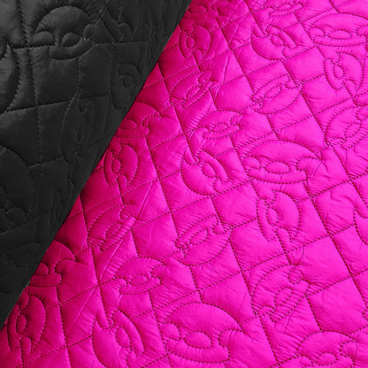 Embroidered Quilt 2-Sided - Ulu - Hot Pink