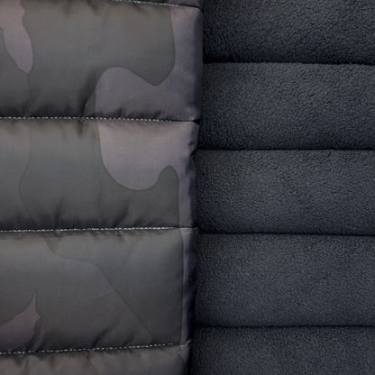 Quilted Polar 2-Sided 13oz - Camo Army Black (fold)