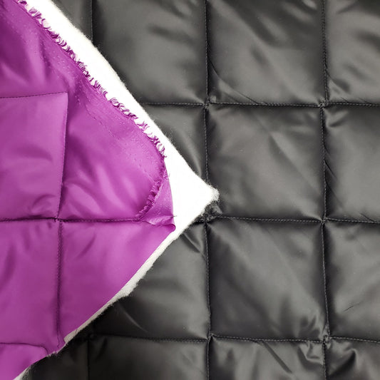 Quilted PrimaSoft™ - 2-Sided, 10oz - Iris Purple / Black