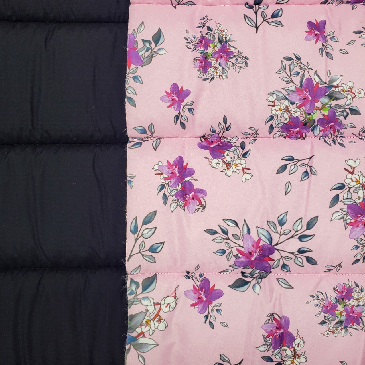 Quilted Holofill™ - 2-Sided, 13oz - Arctic Floral by Martha Kyak - Pink (stitch)