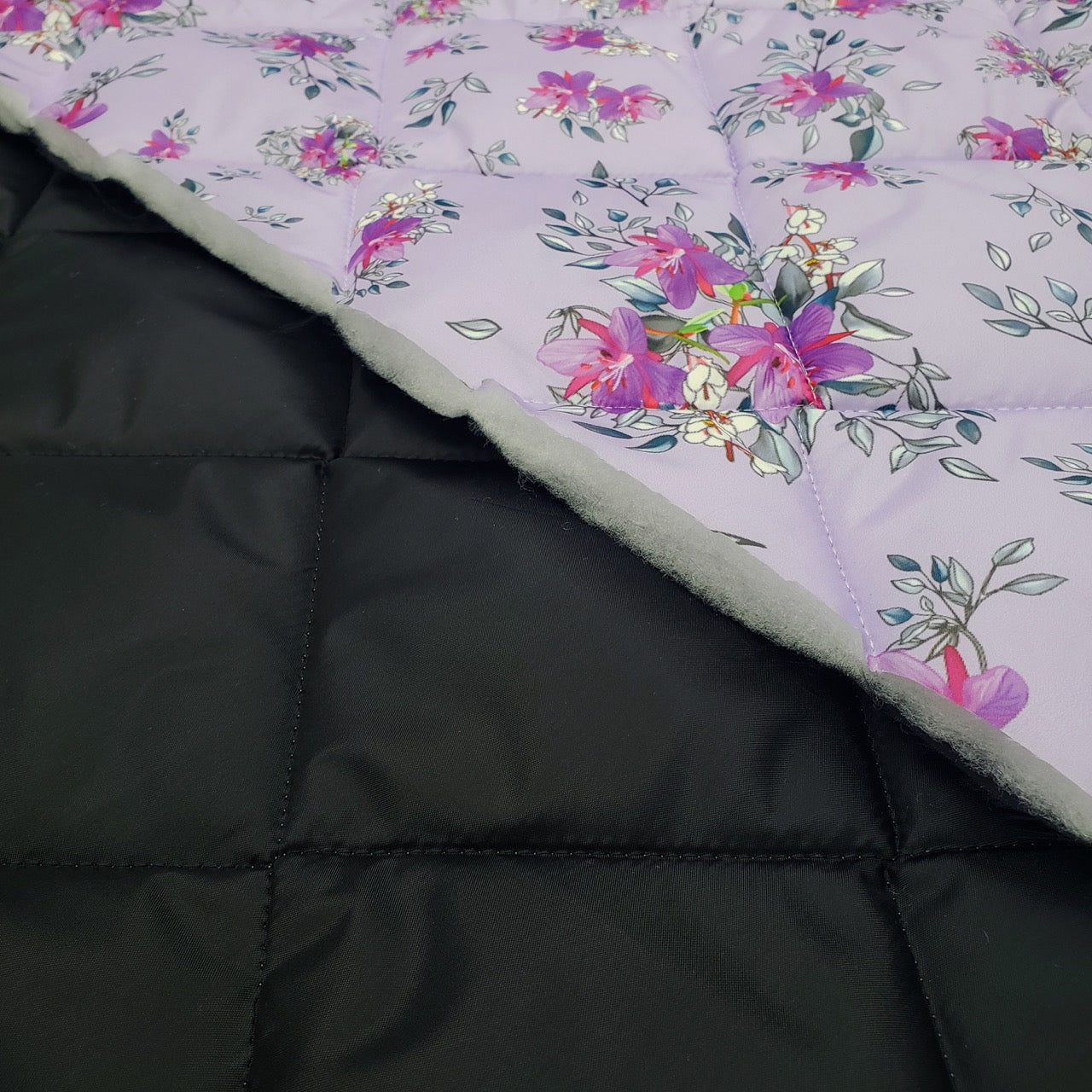 Quilted PrimaSoft™ - 2-Sided, 10oz - Arctic Floral by Martha Kyak - Lavender (cut)
