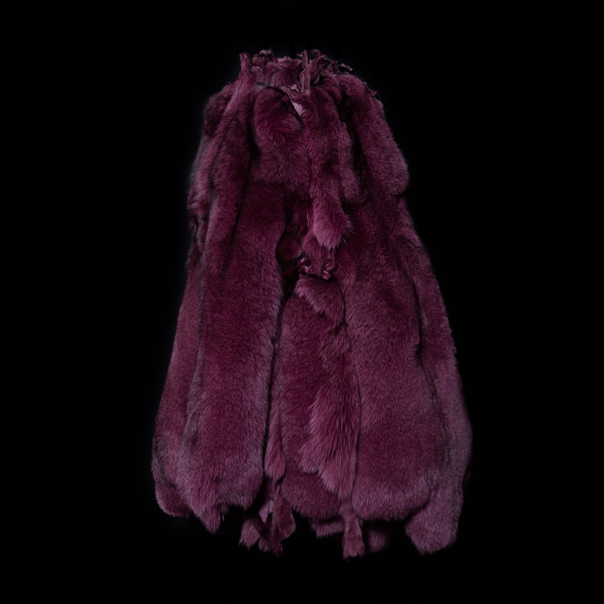 Dyed Norwegian Blue Fox Fur - Berry