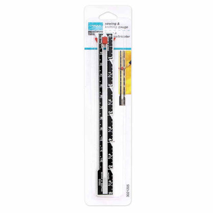 UNIQUE® Sewing & Knitting Gauge - 6" (pkg)