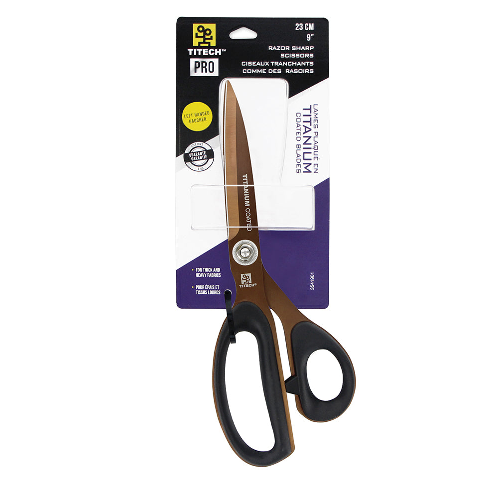 TITECH Pro - 9" Dressmaker's Scissors - LEFT HANDED (pack)