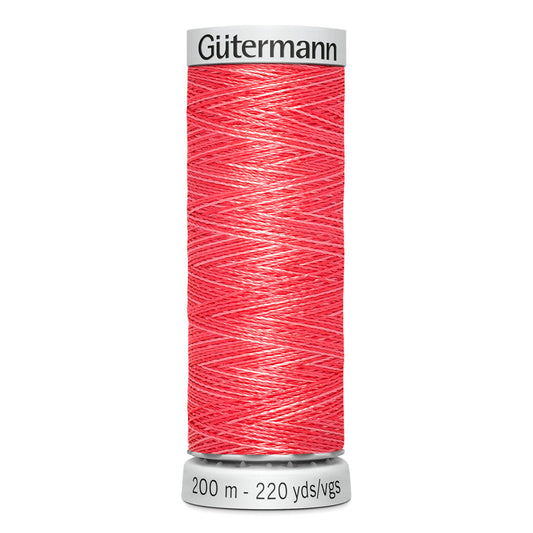 GÜTERMANN - Dekor Rayon Thread 200m - Variegated Ruby Red