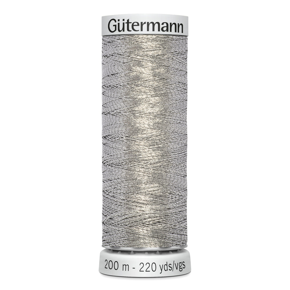 GÜTERMANN - Dekor Metallic Thread 200m - Light Pewter