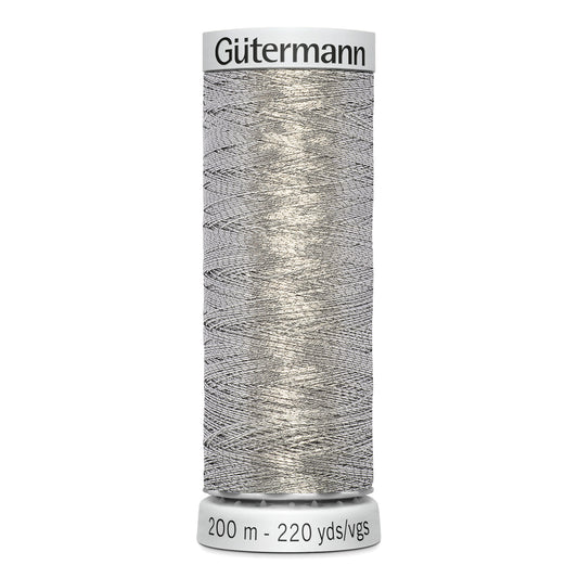 GÜTERMANN - Dekor Metallic Thread 200m - Light Pewter