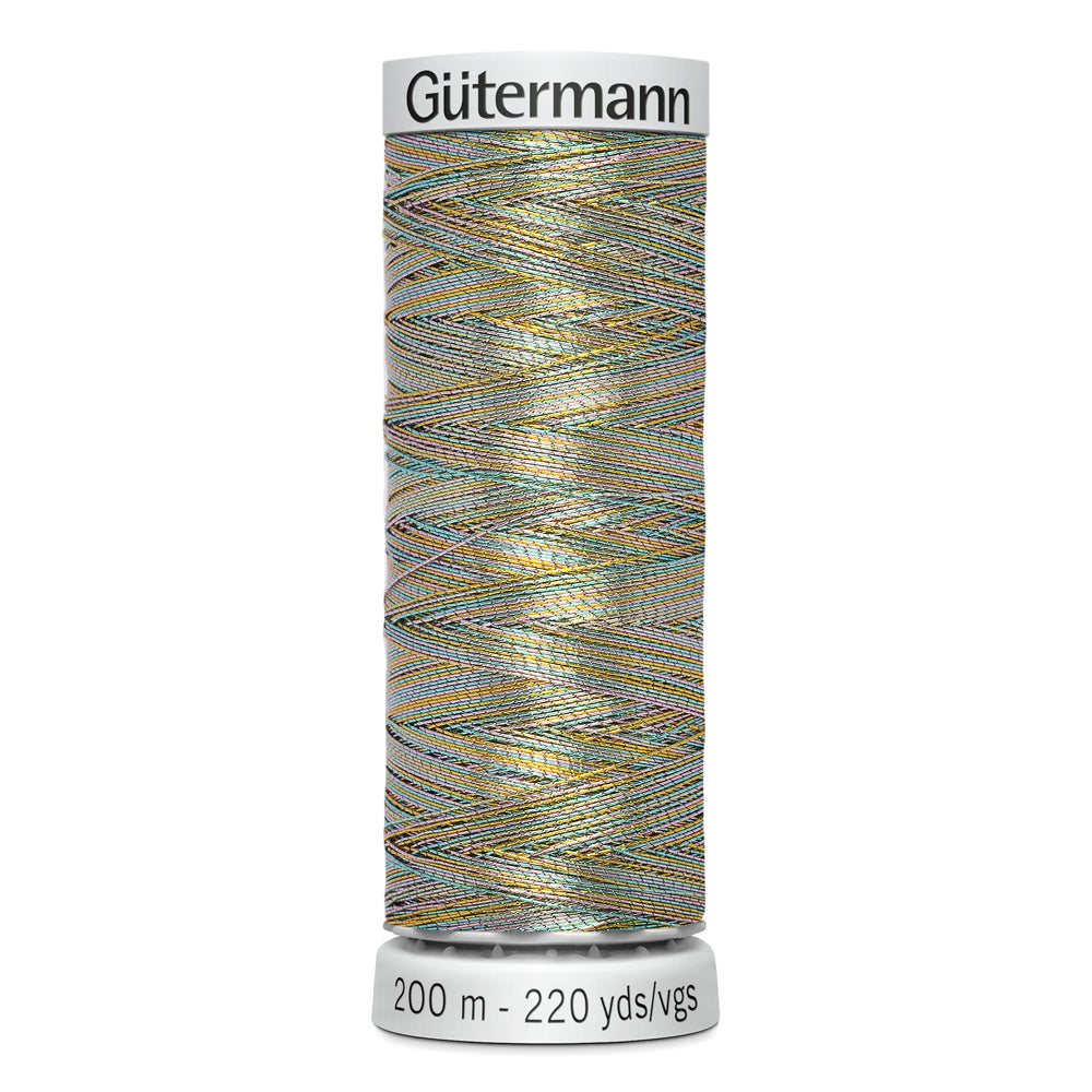GÜTERMANN - Dekor Metallic Thread 200m - Variegated Blue Sky