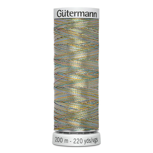 GÜTERMANN - Dekor Metallic Thread 200m - Variegated Blue Sky