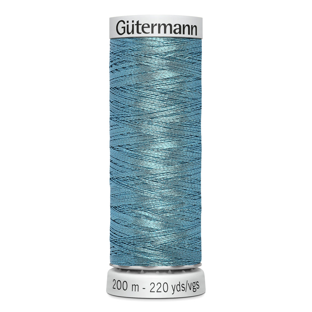 GÜTERMANN - Dekor Metallic Thread 200m - Light Blue