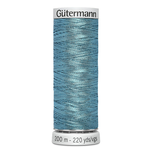 GÜTERMANN - Dekor Metallic Thread 200m - Light Blue