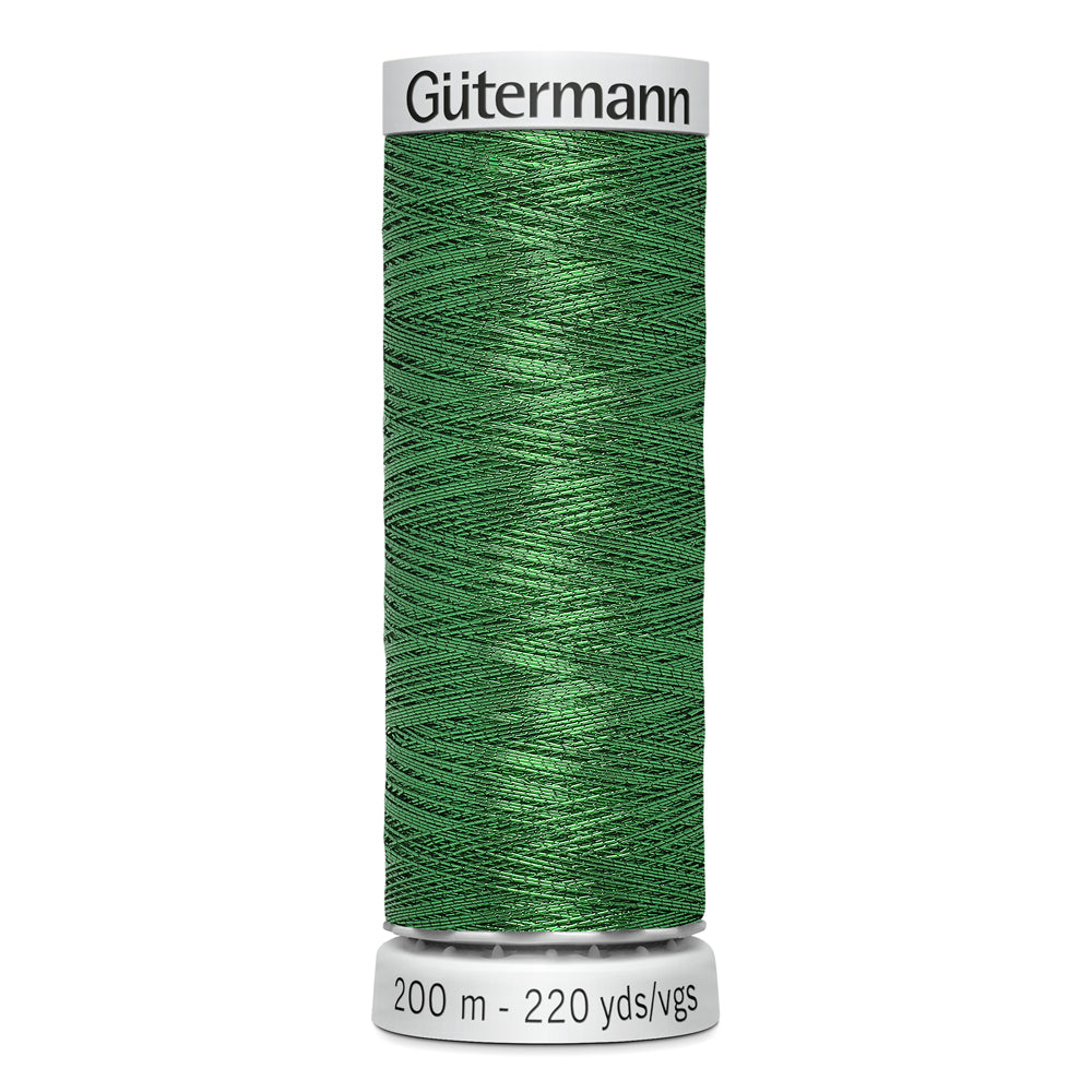 GÜTERMANN - Dekor Metallic Thread 200m - Christmas Green