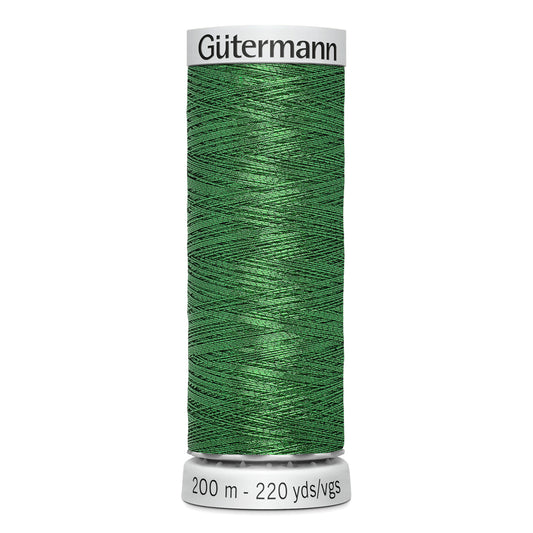 GÜTERMANN - Dekor Metallic Thread 200m - Christmas Green