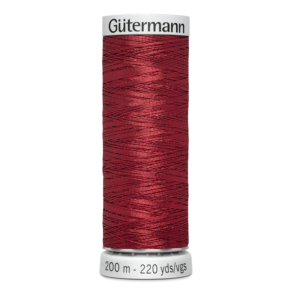 GÜTERMANN - Dekor Metallic Thread 200m - Red