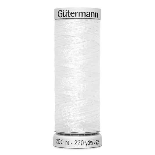 GÜTERMANN - Dekor Metallic Thread 200m - White