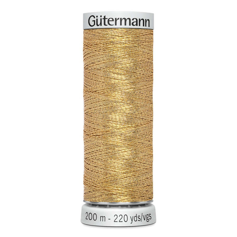 GÜTERMANN - Dekor Metallic Thread 200m - Goldenrod