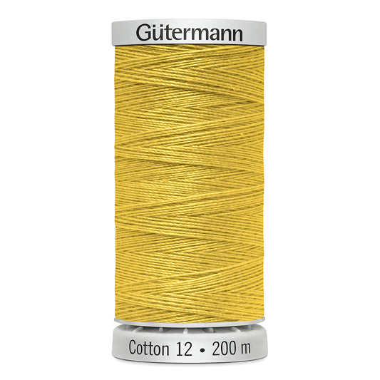 GÜTERMANN - Cotton 12wt Thread 200m - Brite Yellow