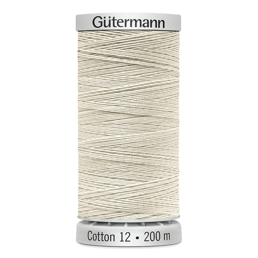GÜTERMANN - Cotton 12wt Thread 200m - Natural