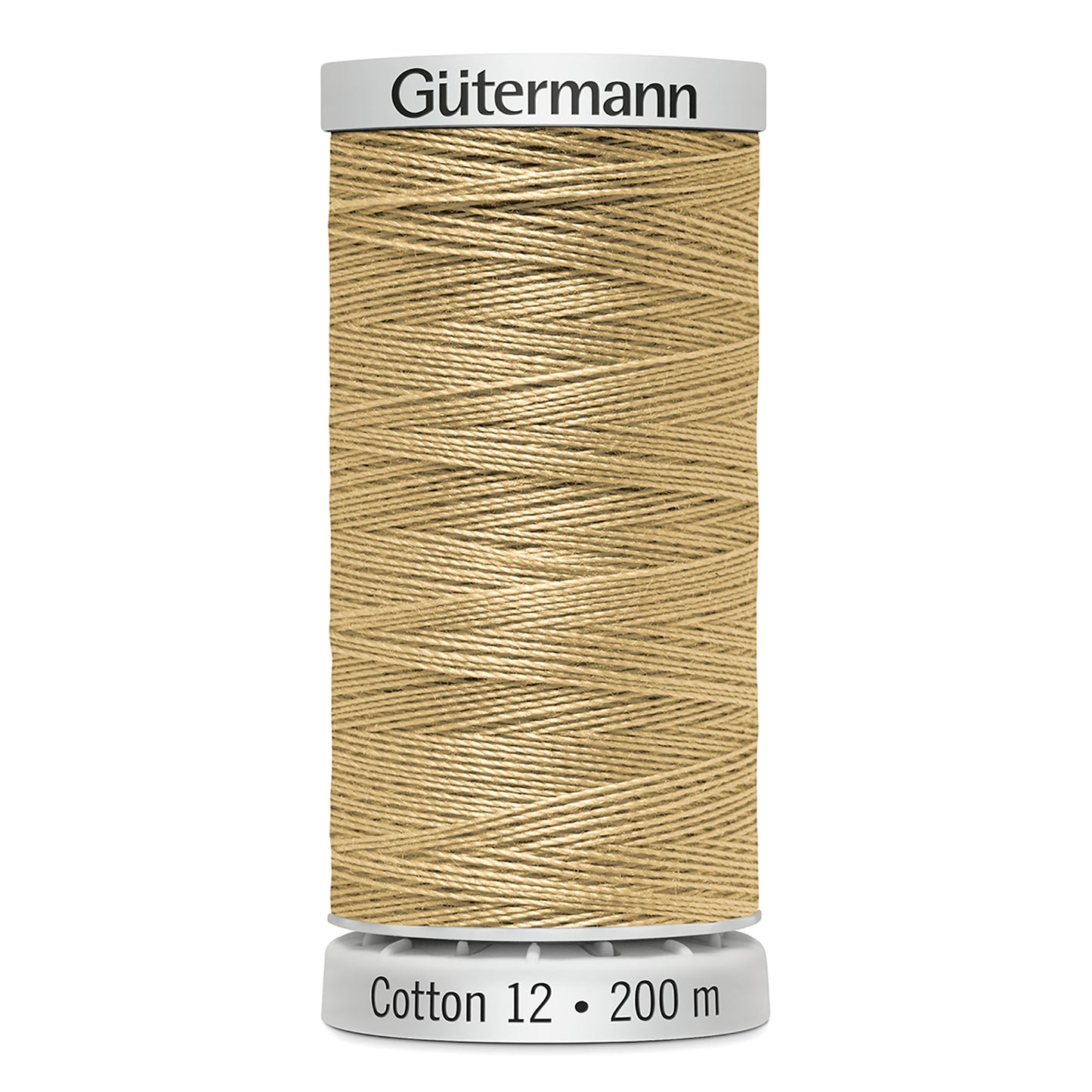 GÜTERMANN - Cotton 12wt Thread 200m - Dark Tan