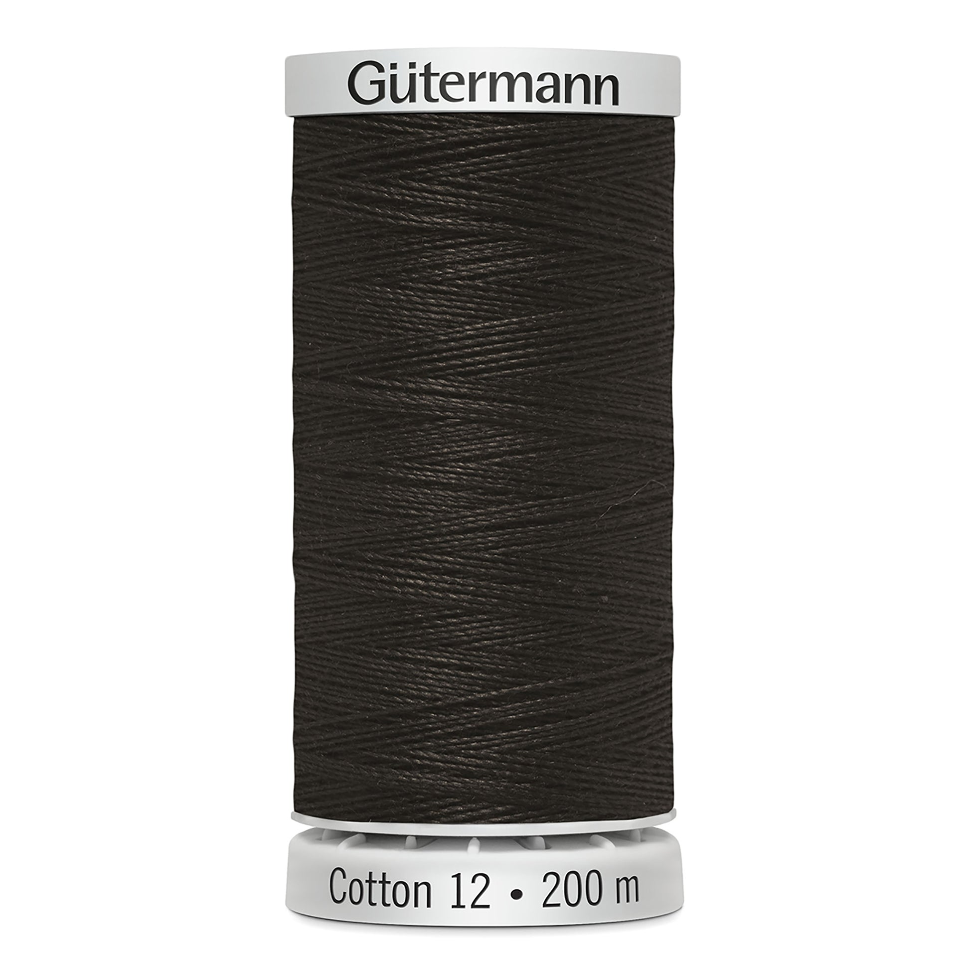 GÜTERMANN - Cotton 12wt Thread 200m - Chocolate