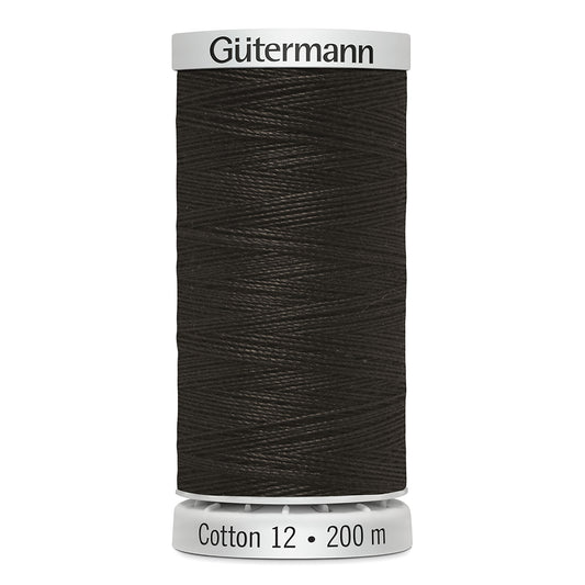 GÜTERMANN - Cotton 12wt Thread 200m - Chocolate