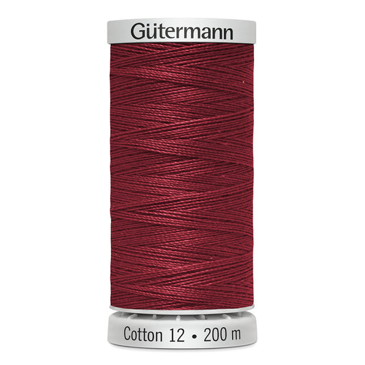 GÜTERMANN - Cotton 12wt Thread 200m - Raspberry